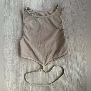 NEW Nikibiki Seamless Mocha Ribbed Crop Tank One Size XS-M